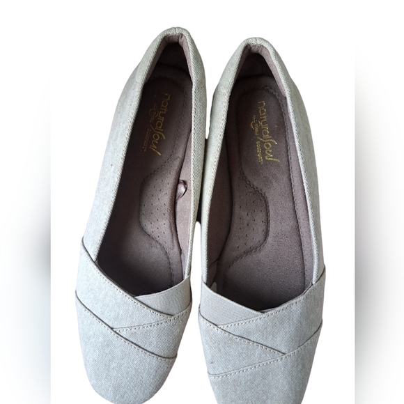 NATURAL SOUL Lorde Shoes Comfort Flats oatmeal natural beige coastal slip on 9 - Picture 2 of 8